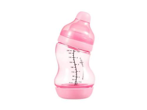 Difrax S-lahev kojenecká antikoliková široká 200 ml 0m+ růžová