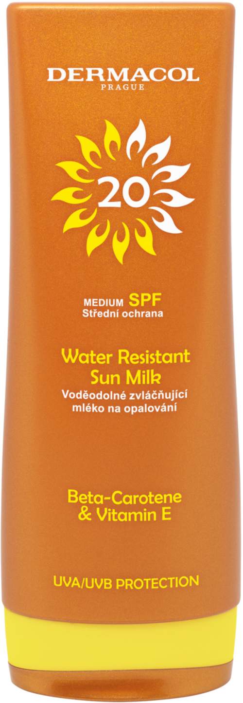 Dermacol Sun Water Resistant Milk SPF20 voděodolné opalovací mléko 200 ml