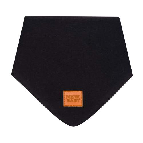 Kojenecký bavlněný šátek na krk New Baby Favorite Varianta: černý M - černá/m