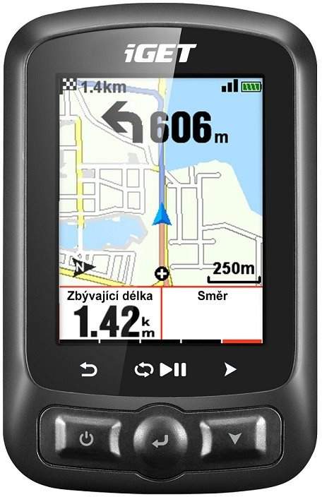 iGET CYCLO SADA C250 GPS navigace, držák AC200, snímač kadence AC61, pouzdro AS250, hrudní pás AHR4 Bundle C250