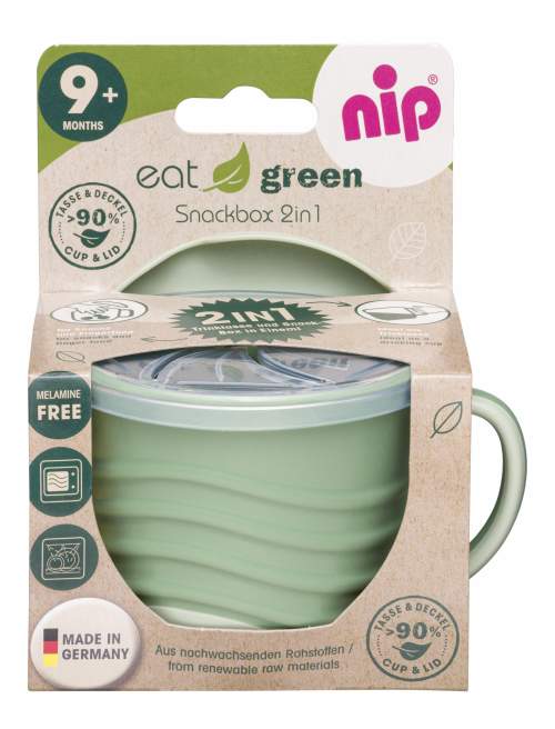 NIP GREEN line snackbox 2v1, green