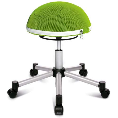 TOPSTAR Zdravotní balanční židle HALF BALL s kovovým křížem, zelená