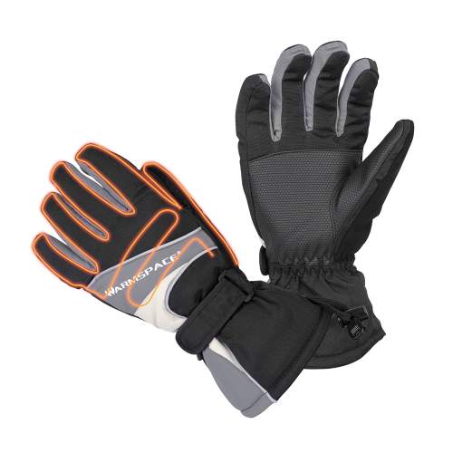 Univerzální vyhřívané rukavice W-TEC Boubin, šedá, XL