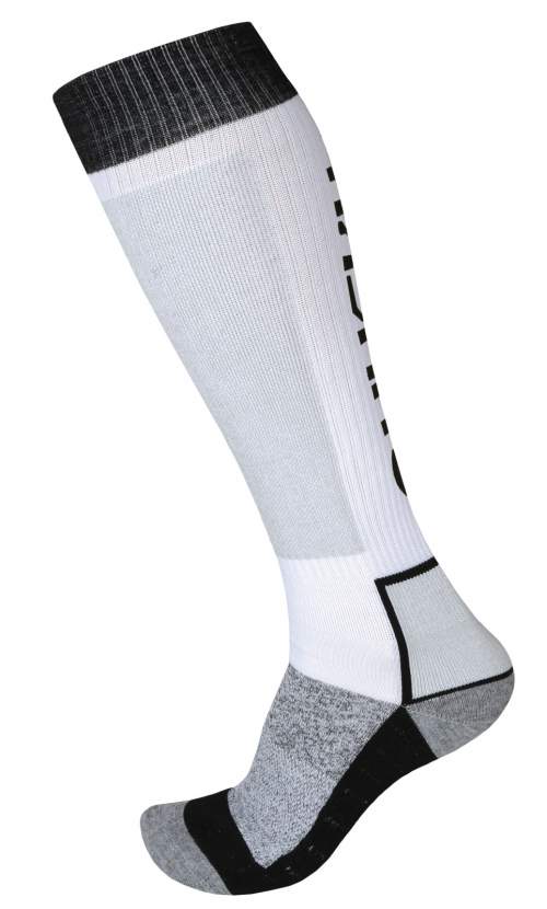 HUSKY Ponožky Snow Wool bílá/černá XL(45-48)