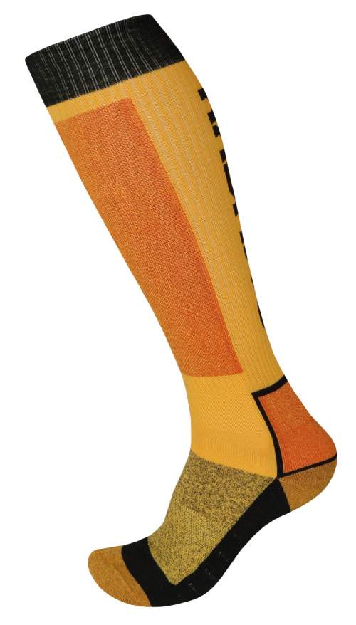 HUSKY Vysoké ponožky Snow Wool žlutá/černá L(41-44)