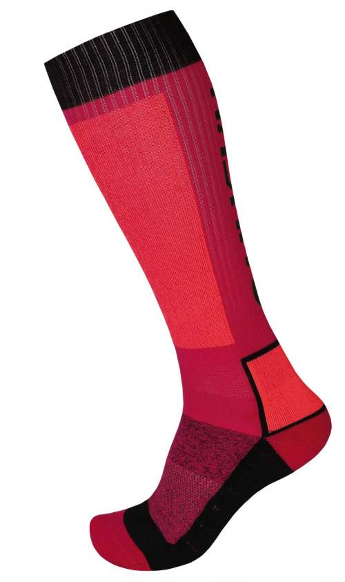 HUSKY Vysoké ponožky Snow Wool růžová/černá L(41-44)