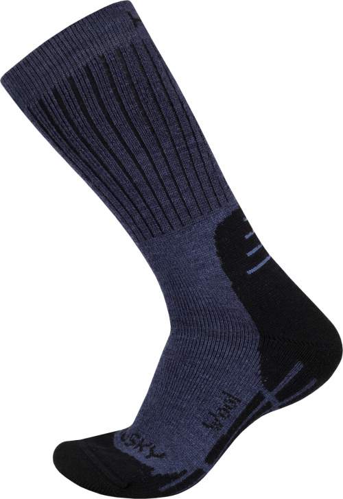 HUSKY Ponožky All Wool modrá Velikost: L (41-44)