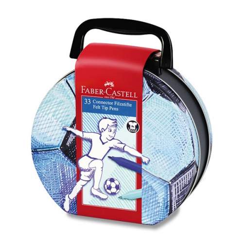 Popisovače s klipom Futbalový kufrík 33 ks - Faber-Castell
