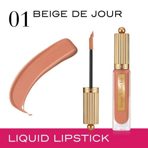 BOURJOIS Paris Rouge Velvet Ink matná tekutá rtěnka 3,5 ml odstín 01 Beige de Jour