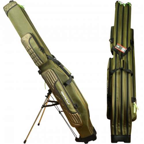 Mistrall pouzdro na pruty se stojanem khaki 160 cm