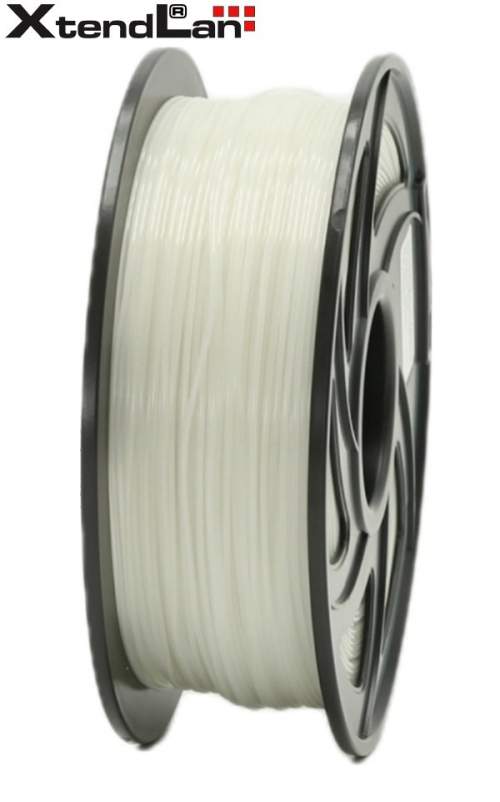 XtendLAN tisková struna (filament), PLA, 1,75mm, 1kg, průhledný bílý/natural 3DF-PLA1.75-TPN 1kg