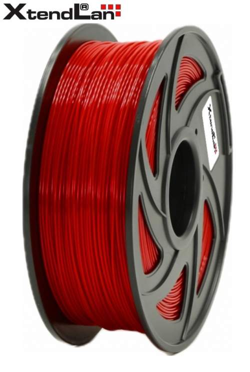 XtendLAN tisková struna (filament), PETG, 1,75mm, 1kg, červený 3DF-PETG1.75-RD 1kg