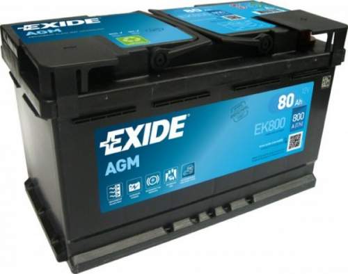 EXIDE START-STOP AGM 80Ah, 12V, EK800
