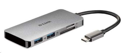 D-Link USB-C Hub 6v1, HDMI, PD, čtečka karet DUB-M610