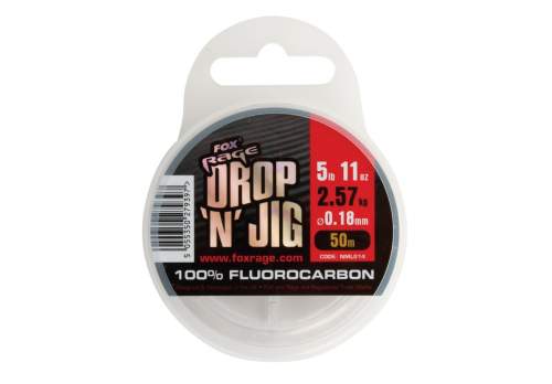 Fox Rage Fluorocarbon Drop 'N' Jig Fluorocarbon 50m - 0.18mm 2.57kg
