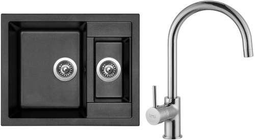 Sinks NB Sinks CRYSTAL 615.1 Metalblack+VITALIA - CR615174VICL