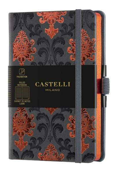 Herlitz Castelli Zápisník linkovaný, 9 × 14 cm, C&G Baroque Copper