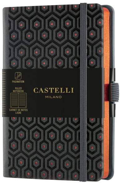 Herlitz Linkovaný zápisník s gumičkou Castelli Milano Copper&Gold Honey Copper - velikost S