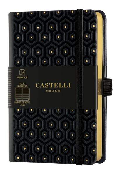 Herlitz Castelli Zápisník linkovaný, 9 × 14 cm, C&G Honey Gold