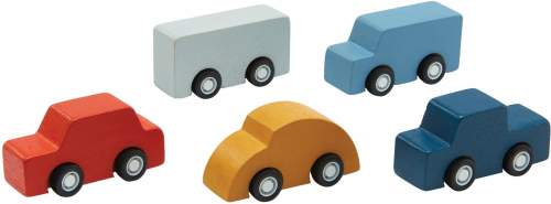 PlanToys Sada mini dřevěných autíček