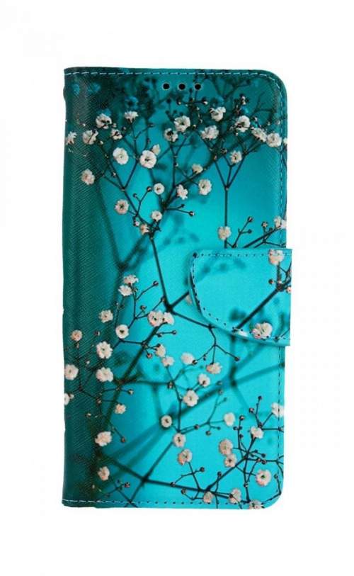 TopQ Xiaomi Redmi Note 10 knížkové Modré s květy 58248