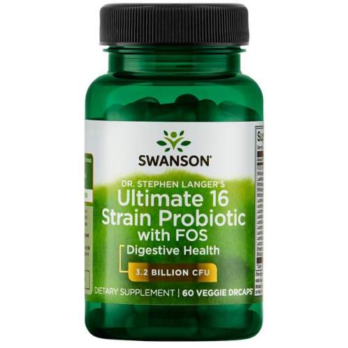 Swanson Dr.Stephen Langer's Ultimate 16 probiotických kmenů 60 rostlinných kapslí