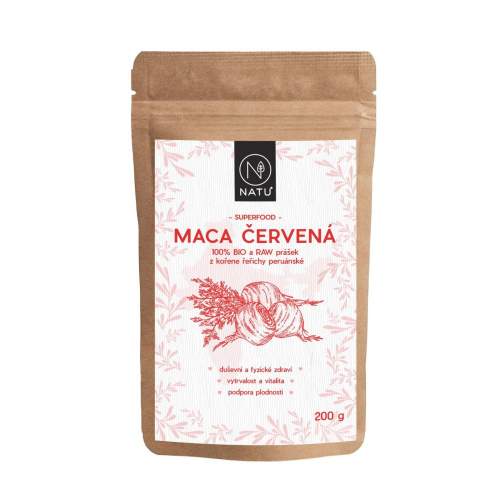 NATU Maca červená BIO prášek 200 g