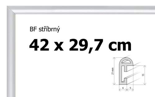 BFHM Plastový rám na puzzle 42x29,7cm A3 stříbrný