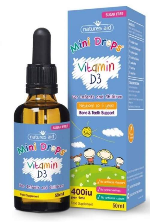 Natures Aid Vitamin D3 kapky pro děti 50 ml