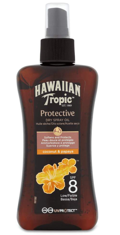 Hawaiian Tropic Suchý olej na opalování s rozprašovačem SPF 8 Protective 200 ml