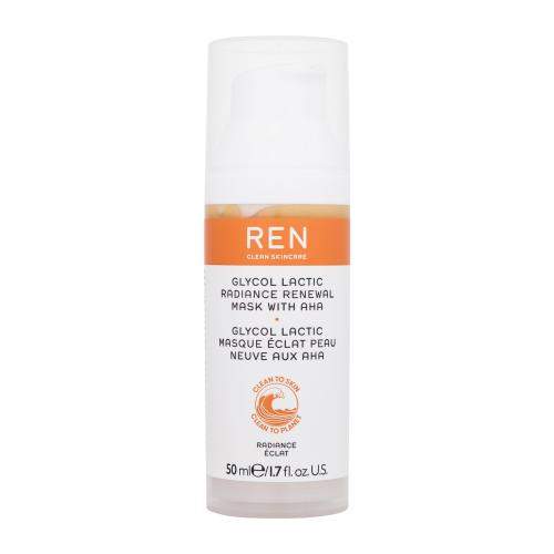 REN Clean Skincare Radiance Glycolic Lactic Radiance Renewal Mask With AHA exfoliační a rozjasňující pleťová maska 50 ml