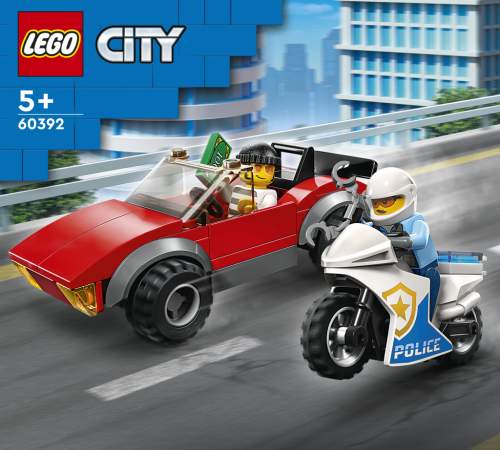 LEGO City 60392 Honička auta s policejní motorkou
