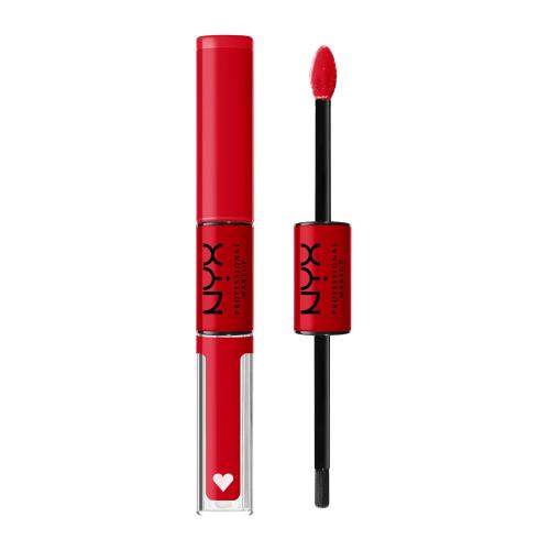 NYX Professional Makeup Shine Loud vysoce lesklá dvoukroková rtěnka 3,4 ml odstín 17 Rebel In Red