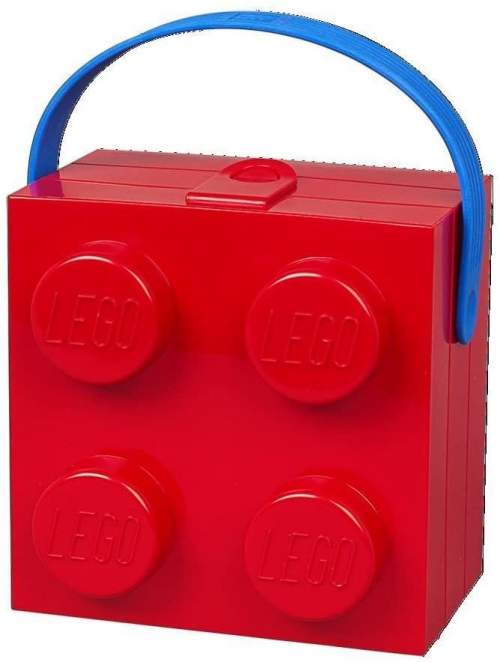 LEGO box s rukojetí červená