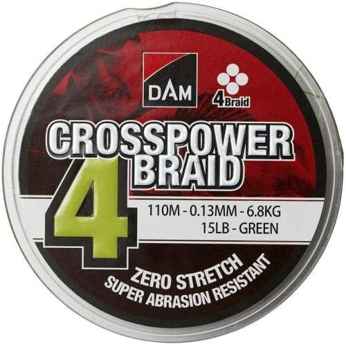 DAM Crosspower 4-Braid 0,13mm 6,8kg 15lb 150m Green