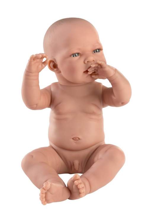 Llorens 84301 NEW BORN CHLAPEČEK realistická panenka miminko s celovinylovým tělem 43 cm