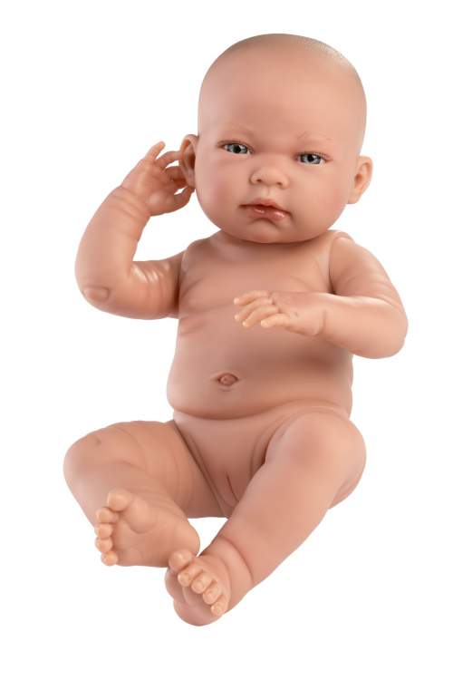 Llorens 84302 NEW BORN HOLČIČKA realistická panenka miminko s celovinylovým tělem - 43 cm