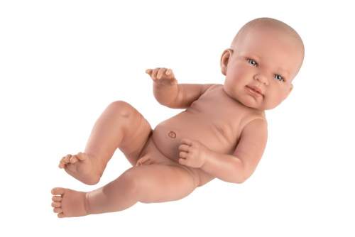 Llorens 73801 NEW BORN CHLAPEČEK realistická panenka miminko s celovinylovým tělem 40 cm