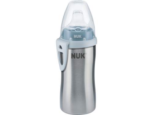 NUK Active Cup hrnek z vysoce kvalitní nerezové oceli modrý 215 ml