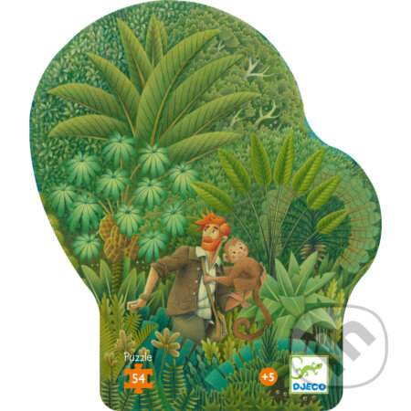 Djeco Puzzle v dekorativní krabici - Pestrobarevná džungle