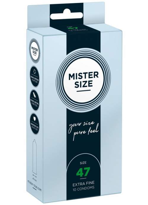 Mister Size 47mm pack of 10 kondomy Mister Size