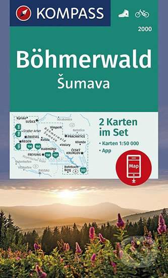Kompass 2000 Böhmerwald/Šumava 1:50 000 turistická mapa