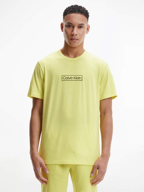 Calvin Klein Pánské triko s krátkým rukávem Žlutá XL