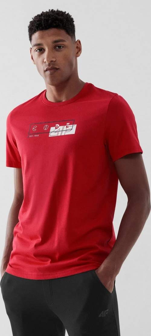 4F Pánské tričko TSM021 Červené S