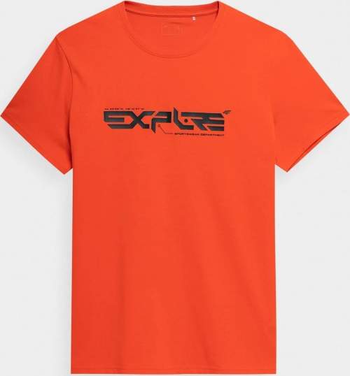 4F Pánské tričko H4L22-TSM010 oranžové XL