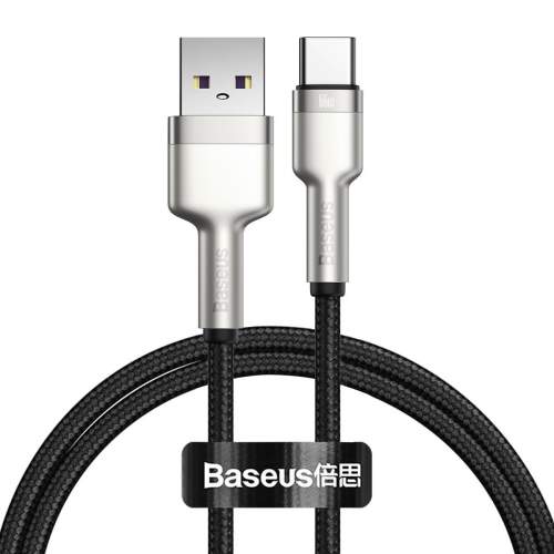 Baseus CAKF000101 Cafule Metal Datový Kabel USB-USB-C 66W 1m Black