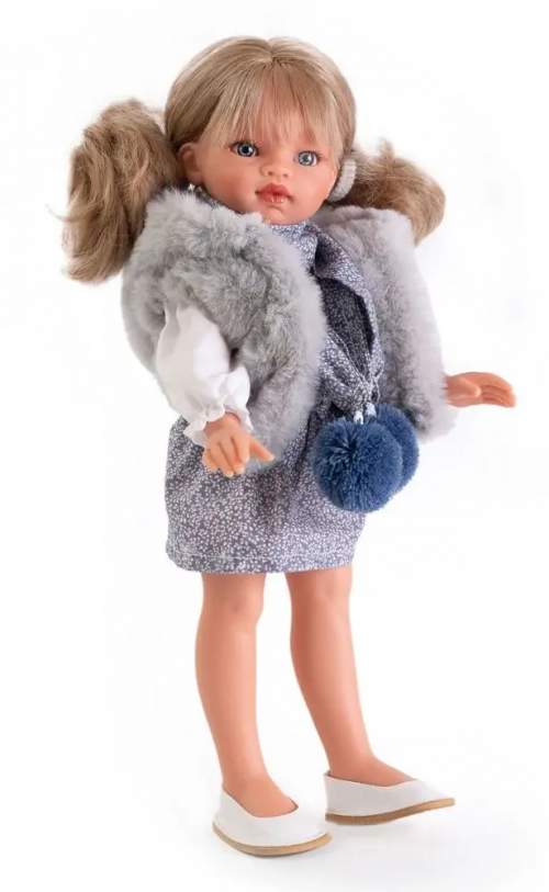 Antonio Juan 25297 panenka Emily v šedé huňaté vestě 33 cm