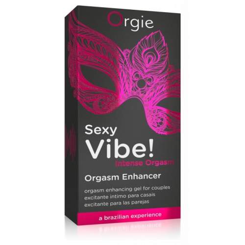 Orgie Sexy Vibe! Intense Orgasm 15 ml, stimulační gel s vibračním, hřejivým i chladivým efektem