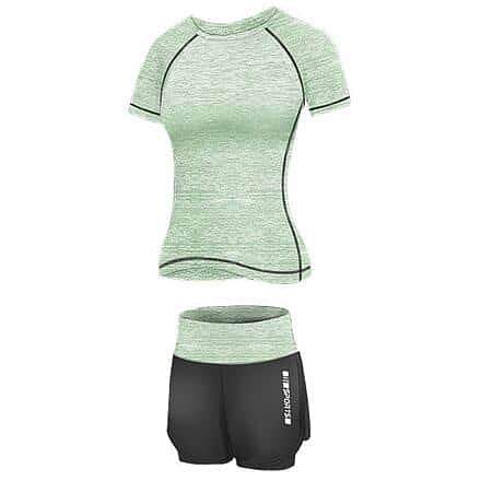 Merco Runner Short 2W fitness set zelená Velikost oblečení: XL