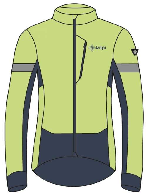 Pánská cyklistická softshellová bunda kilpi velover-m světle zelená xs